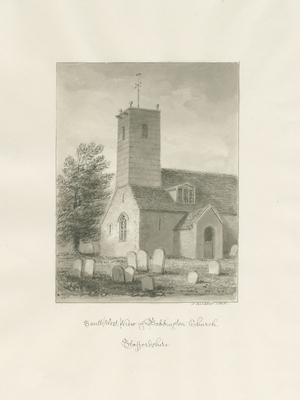 Bobbington Church: sepia drawing, 1846 (drawing)