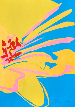 Gazania Abstract Study, 2020 (paper collage)