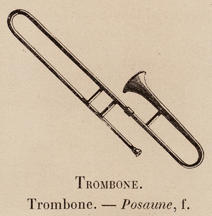 Le Vocabulaire Illustre: Trombone; Posaune (engraving)