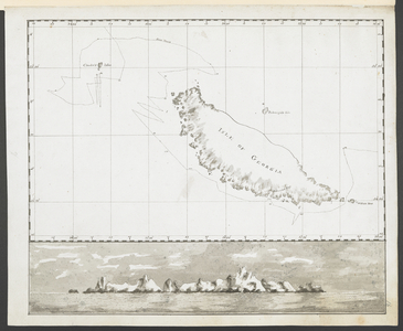 Add MS 15500 16 Plan of the Isle of Georgia with Clerke's Isles and Pickersgill's Isle, from 'Captain Cook's voyages. Second voyage, 1772-1775: Twenty-two drawings of views, charts, and headlands' (