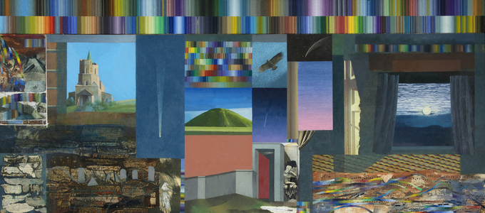 Where is the Key, the Symbol, the Power?, 1974 (oil and collage on canvas and panel)