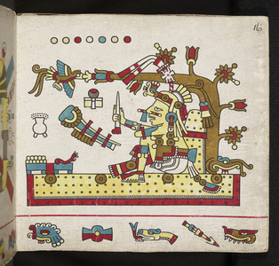 Lords of the Half-Trecenas. Codex Laud (Codex Mictlan), c.15th century (painting)