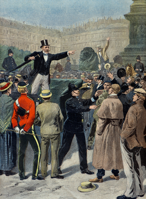Peace demonstration during the Boer War, London, 1899 (Engraving)