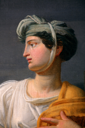 Jesus and the Samaritan woman, 18th century, formerly in main altar, detail (oil on canvas)