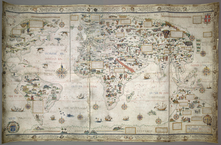 Add MS 24065 World Map, 1550 (ink & colour on vellum)