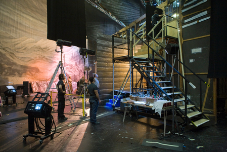 Stage set from off-stage