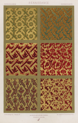 L'Ornement Des Tissus: Renaissance (colour litho)