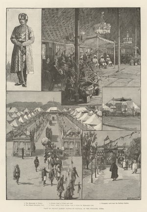 Visit of Prince Albert Victor to Patiala, in the Punjaub, India (engraving)
