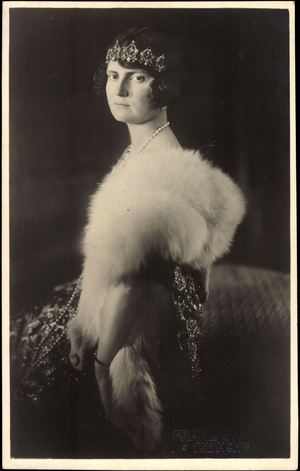 Ak Princess Marie Alix of Saxony, wife of Franz Josef von Hohenzollern (b/w photo)