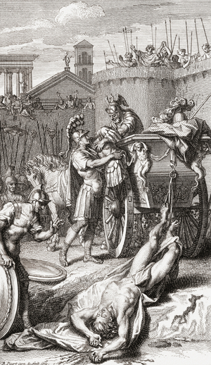 The death of Achilles. (print)