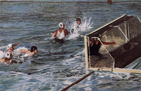 America Vs  German in water polo at the 1932 Olympic game