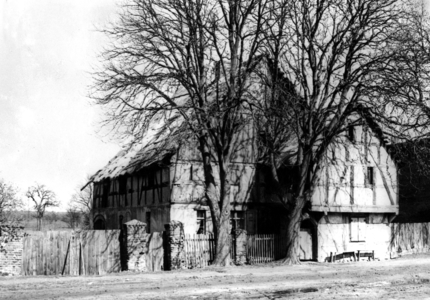 Farmhouse in Neuhof in Thuringa, 1937 (b/w photo)