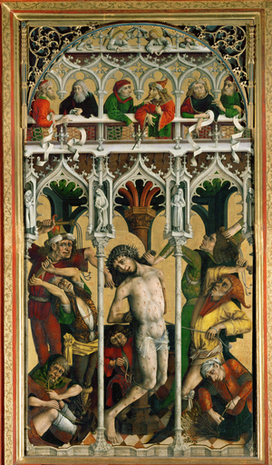 Flagellation of Christ (oil on wood)