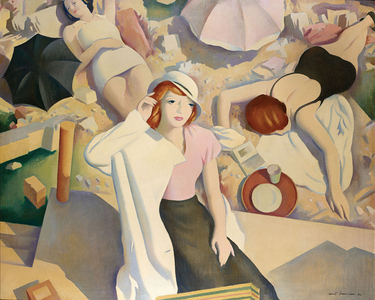 On the Beach, 1934 (oil on canvas)