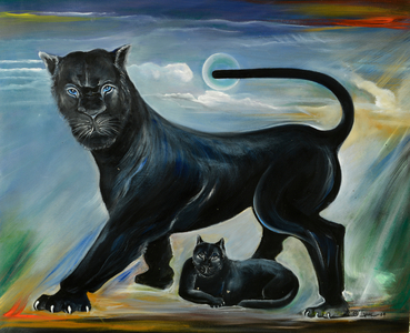 Black Panther, 2014 (oil on canvas)