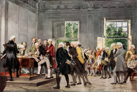The Declaration of Independence (colour litho)