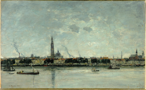 View of Antwerp, 1871 (oil on canvas)