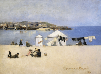 Children on the Beach, St. Ives, 1886 (oil on canvas)