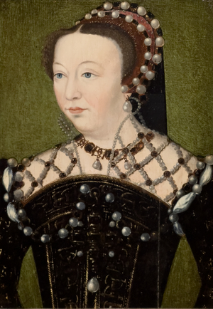 Portrait of Catherine de Medici, circa 1556 (Oil on canvas)