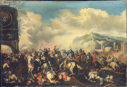 Battle against the Turks (oil on canvas)