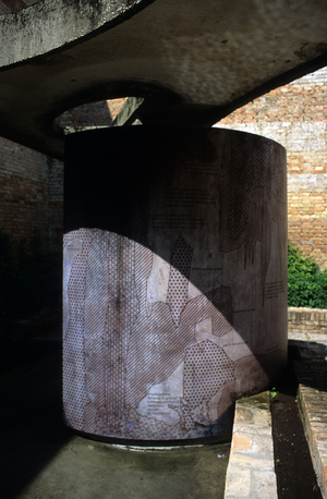 Contemporary architecture : Garden of Sculptures in Pavilon Italia of Biennale, Venice, Italy