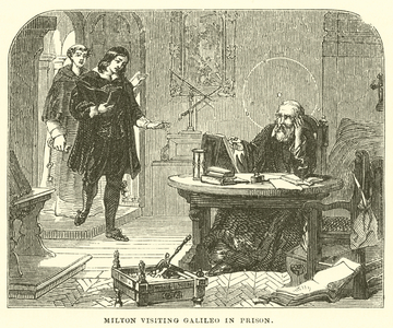 Milton visiting Galileo in prison (engraving)