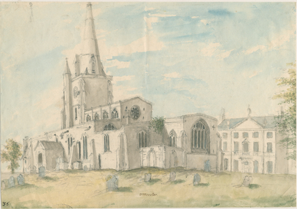 Uttoxeter Church [Old]: water colour painting, nd [1794] (painting)