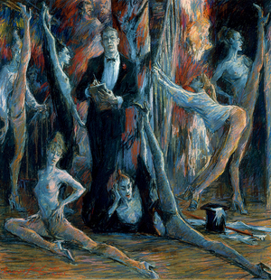 Self-portrait at the Moulin Rouge,2001, pastel