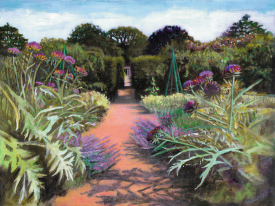 Artichokes & Lavender, 2020 (acrylic on board)