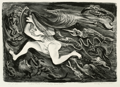 Naked Truth Pursued by Bare, 1945 (litho)