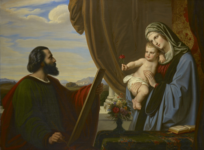 Saint Luke painting the Virgin, 1851 (oil on canvas)