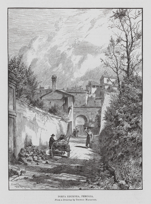 Porta Eburnea, Perugia (engraving)