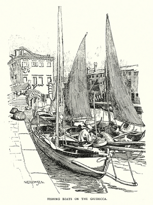 Fishing Boats on the Giudecca (litho)