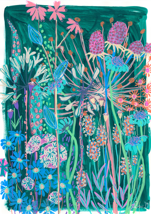 Viridian Garden House, 2019 (gouache on paper)