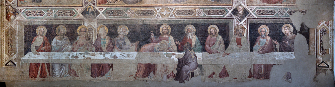 Tree of Life and Last Supper, detail of the Last Supper with Apostles, c.1350 (detached fresco)