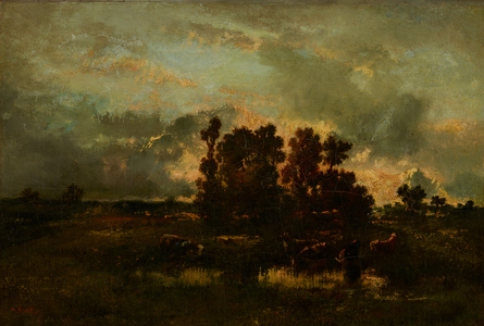 Wet Pasture, c.1870 (oil on canvas)