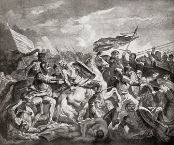 The Battle of Hastings in 1066, from Hutchinson's History of the Nations, pub.1915