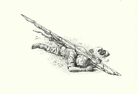 Illustration for The Old Man and the Sea by Ernest Hemingway (litho)