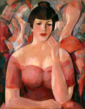 Girl with a Bang, 1947 (oil on canvas)