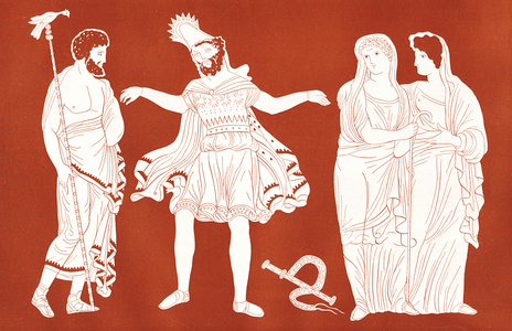 Oedipus with Tiresias, from 'Le Théâtre', December 1899 (print)