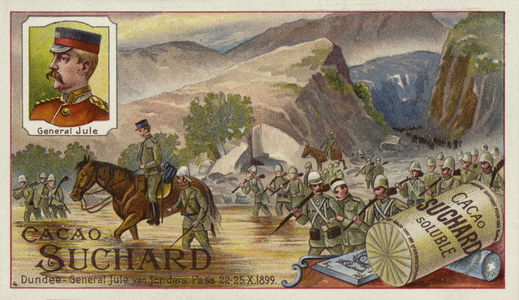 General Yule's troops at Jonders Pass, Boer War, 22-25 October 1899 (chromolitho)