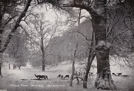 Knole House: Knole Park, Winter, Sevenoaks (colour litho)