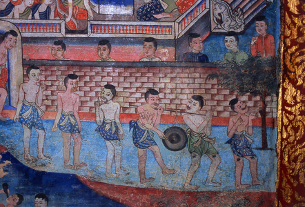 Thailand: Mural, Viharn Lai Kam, Wat Phra Singh, Chiang Mai, Northern Thailand