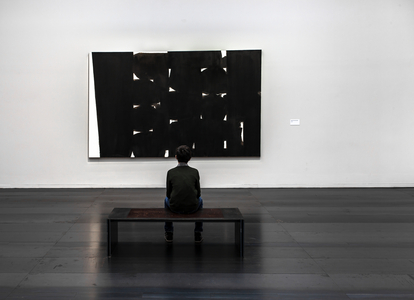 Salle des peintures sur toile, Musée Soulages, Rhodez, 2014 (photo)
