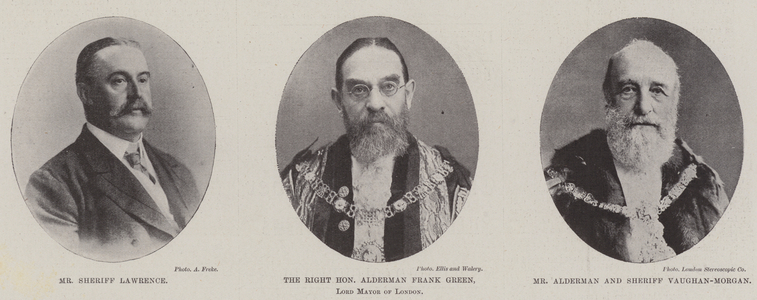 Lord Mayor and Sheriffs (b/w photo)