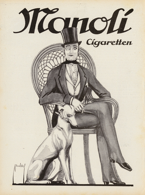 Advertisement for Manoli cigarettes (litho)