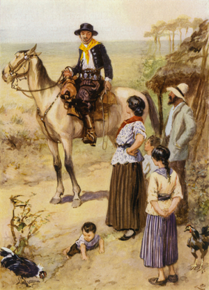 People of South America (colour litho)