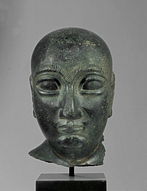 Hairless head of a young man Diorite From Tello, period of king Gudea …