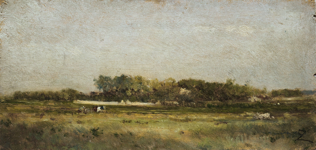 Saint-Ouen, 2nd half of the 19th century (oil on wood)