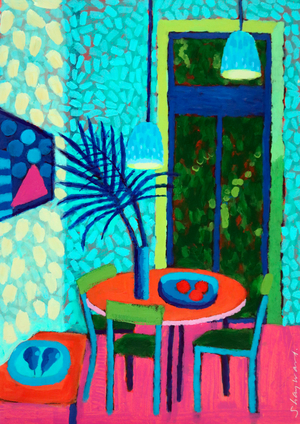 Les Fruits # , 2023 (acrylic on board)